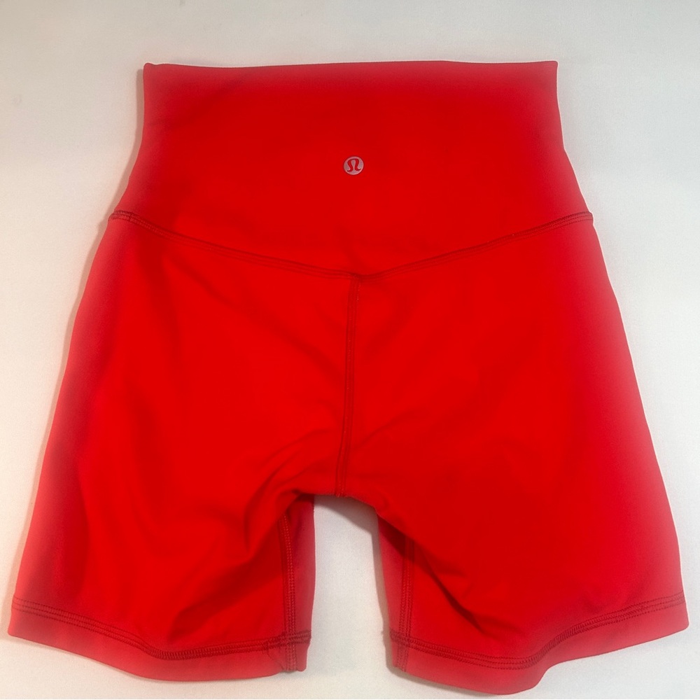 Lululemon 6” High-Rise Biker Short, Size 4, Red